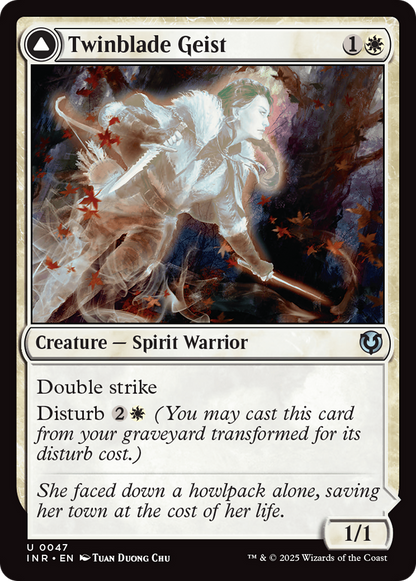 Twinblade Geist // Twinblade Invocation (INR-047) - Innistrad Remastered: (enchantment)