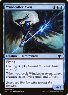 Windcaller Aven (MH1-077) - Modern Horizons Foil