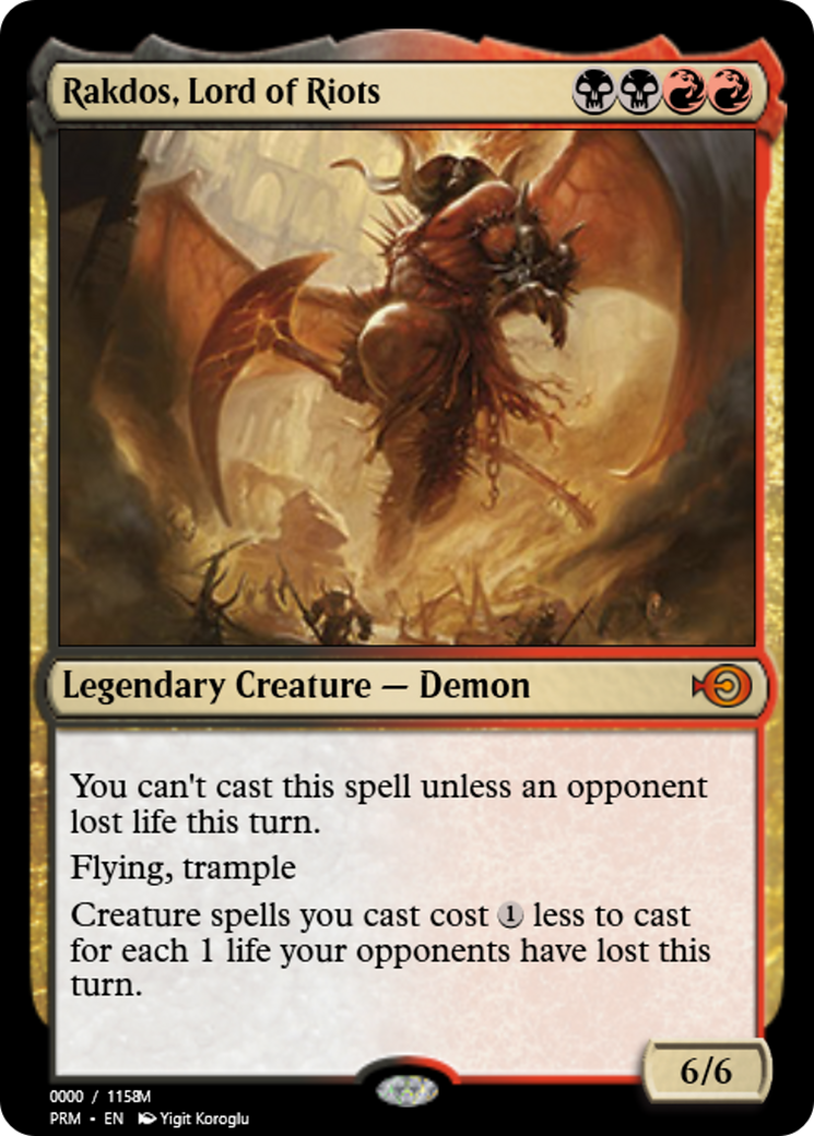 Rakdos, Lord of Riots (PRM-86208) - Magic Online Promos