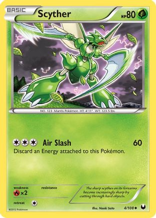 Scyther 004  - Reverse Holofoil Dark Explorers - Uncommon