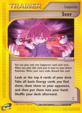 Seer 133  - Reverse Holofoil Aquapolis - Uncommon