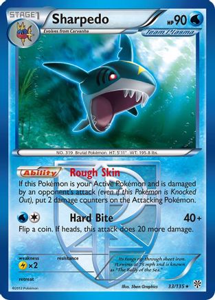 Sharpedo (Team Plasma) 033  Plasma Storm - Rare