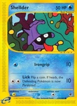 Shellder 129/165  - Reverse Holofoil Expedition - Common