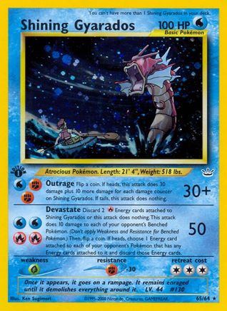 Shining Gyarados 065  - 1st Edition Holofoil Neo Revelation - Secret Rare