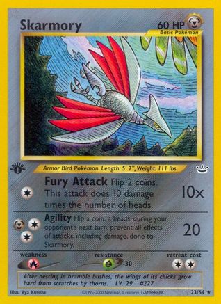 Skarmory 023/64  - 1st Edition Neo Revelation - Rare