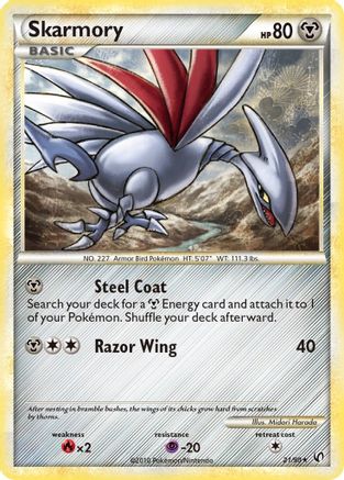 Skarmory 021/90  - Reverse Holofoil Undaunted - Rare