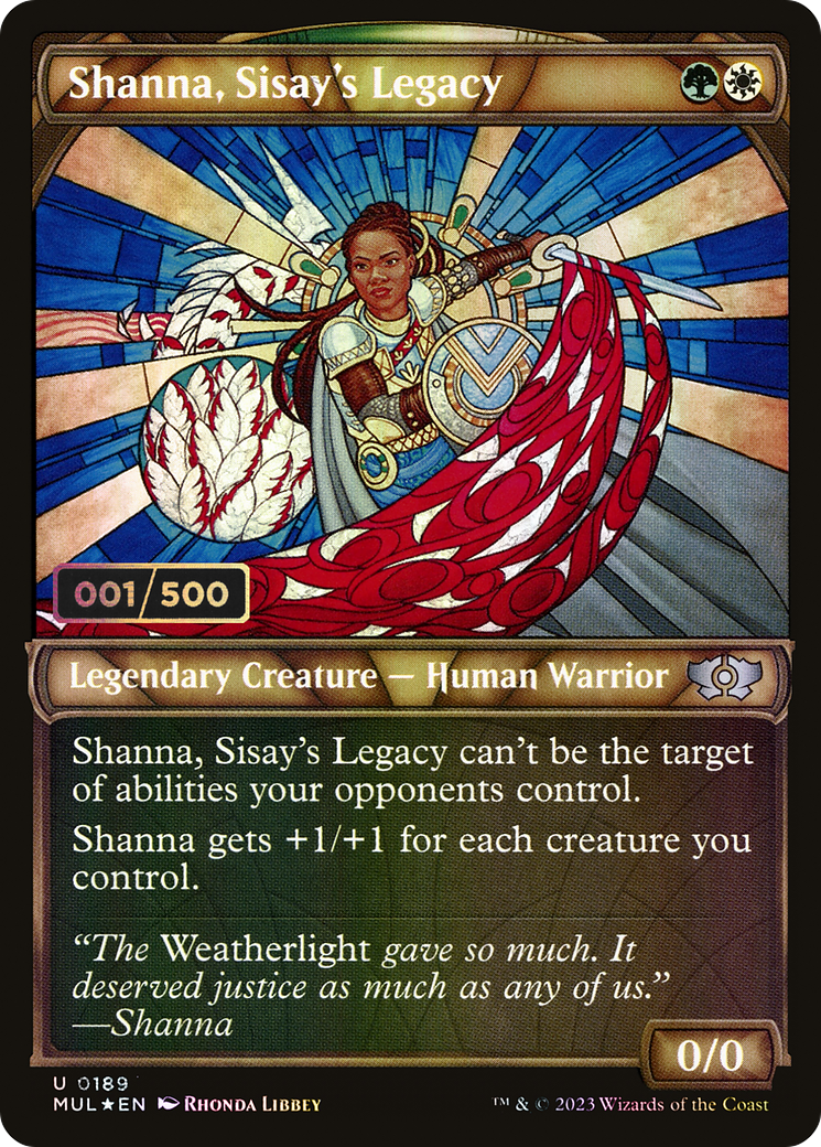 Shanna, Sisay's Legacy (Serial Numbered) (MUL-189Z) - Multiverse Legends: (Showcase) Foil