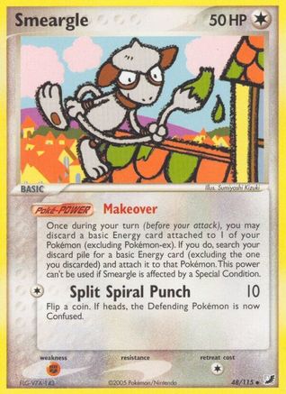 Smeargle 048  - Reverse Holofoil Unseen Forces - Uncommon