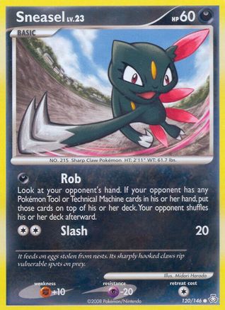 Sneasel 120  - Reverse Holofoil Legends Awakened - Common