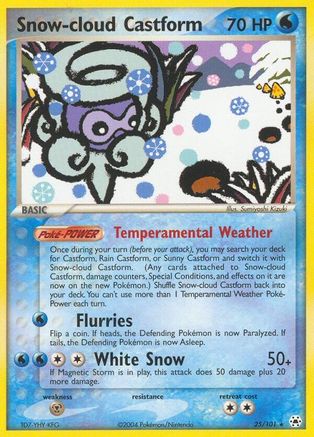 Snow-cloud Castform 025  - Reverse Holofoil Hidden Legends - Rare