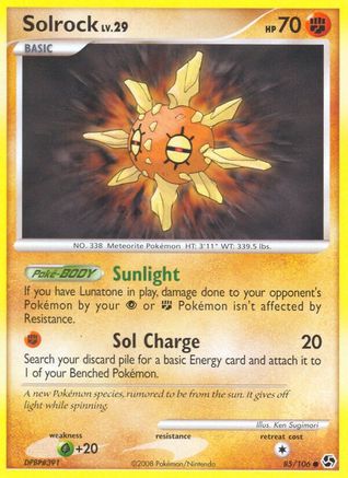 Solrock 085  - Reverse Holofoil Great Encounters - Common