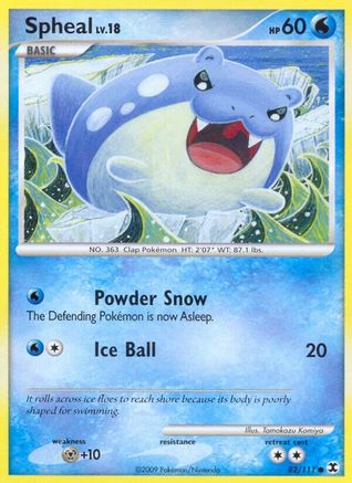 Spheal 082/111  - Reverse Holofoil Rising Rivals - Common