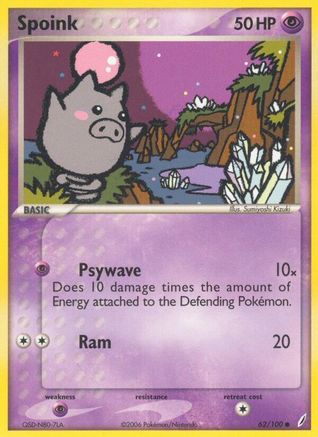 Spoink 062/100  Crystal Guardians - Common