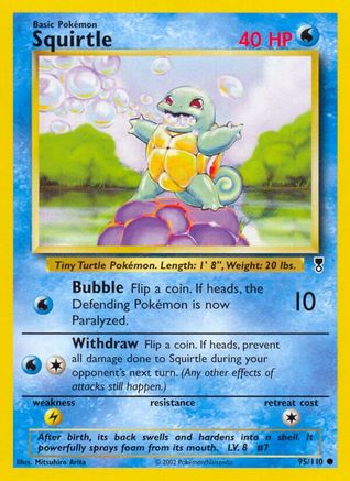 Squirtle 095/110  - Reverse Holofoil Legendary Collection - Common