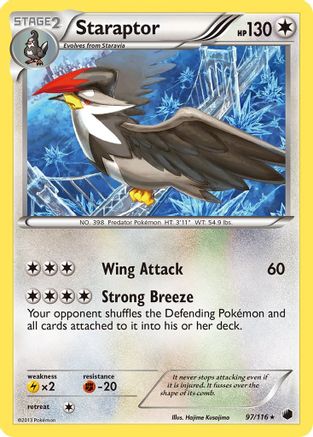 Staraptor 097  - Reverse Holofoil Plasma Freeze - Rare