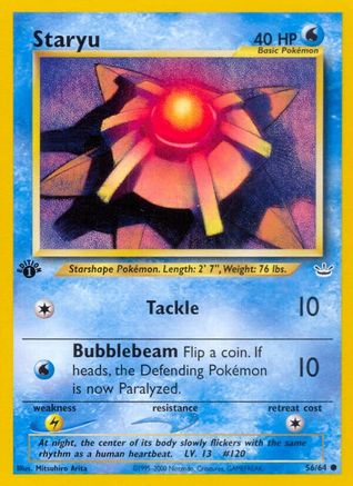 Staryu 056/64  - 1st Edition Neo Revelation - Common