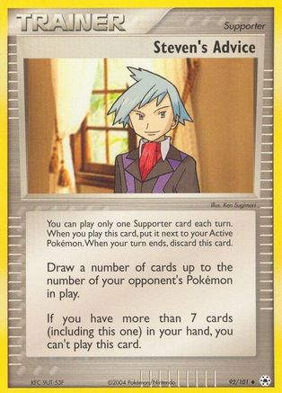 Steven's Advice 092/101  - Reverse Holofoil Hidden Legends - Uncommon