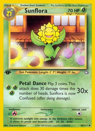 Sunflora 050/111  - 1st Edition Neo Genesis - Uncommon