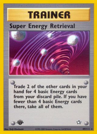 Super Energy Retrieval 089/111  - Unlimited Neo Genesis - Rare
