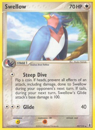 Swellow 032  - Reverse Holofoil Delta Species - Rare