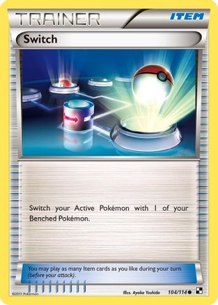Switch 104/114  - Reverse Holofoil Black and White - Common