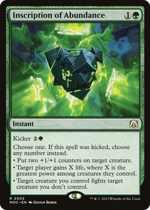 Inscription of Abundance⁣ - Commander: March of the Machine⁣ (Rare)⁣ [303]