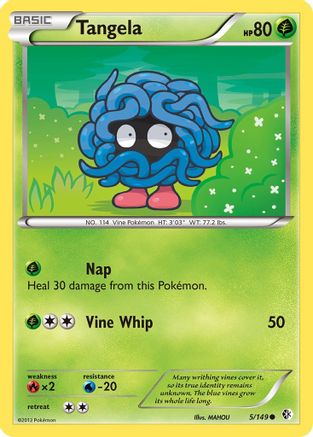Tangela 005  - Reverse Holofoil Boundaries Crossed - Common