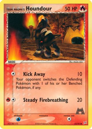 Team Magma's Houndour 063/95  - Reverse Holofoil Team Magma vs Team Aqua - Common