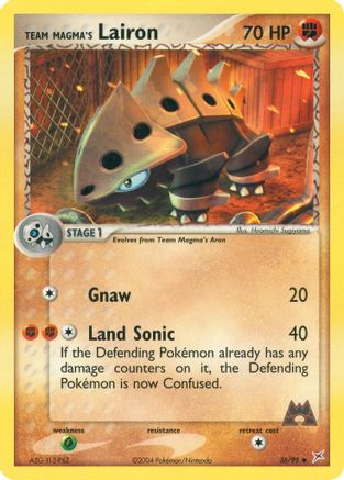 Team Magma's Lairon 036/95  - Reverse Holofoil Team Magma vs Team Aqua - Uncommon