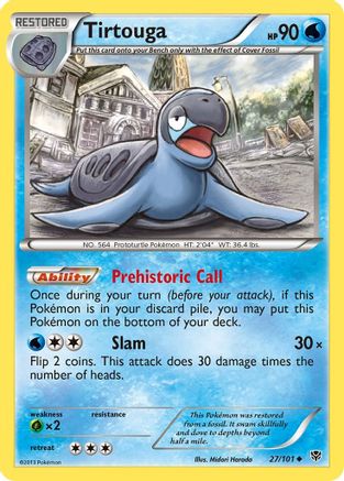 Tirtouga 027  - Reverse Holofoil Plasma Blast - Uncommon