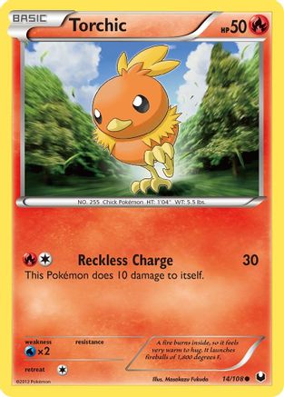 Torchic (14) 014  - Reverse Holofoil Dark Explorers - Common