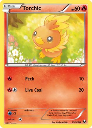 Torchic (15) 015  - Reverse Holofoil Dark Explorers - Common