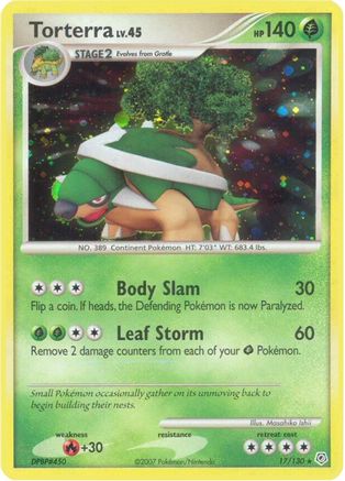 Torterra 017/130  - Reverse Holofoil Diamond and Pearl - Holo Rare