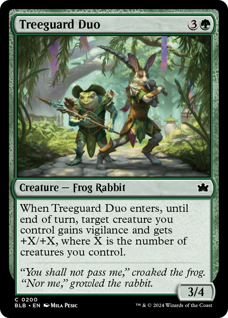 Treeguard Duo⁣ - Bloomburrow⁣ (Common)⁣ [200]