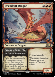 Decadent Dragon (Showcase) (WOE-287) - Wilds of Eldraine: (Showcase) Foil