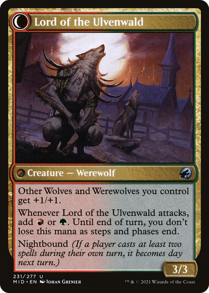 Kessig Naturalist (MID-231) - Innistrad: Midnight Hunt: (Double Faced Transform) Foil