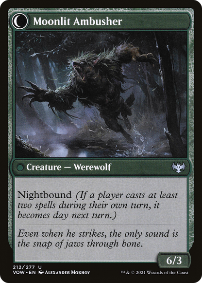 Oakshade Stalker (VOW-212) - Innistrad: Crimson Vow: (Double Faced Transform) Foil