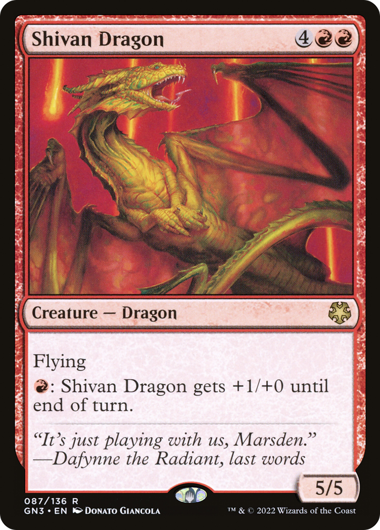 Shivan Dragon⁣ - Game Night: Free For All⁣ (Rare)⁣ [87]