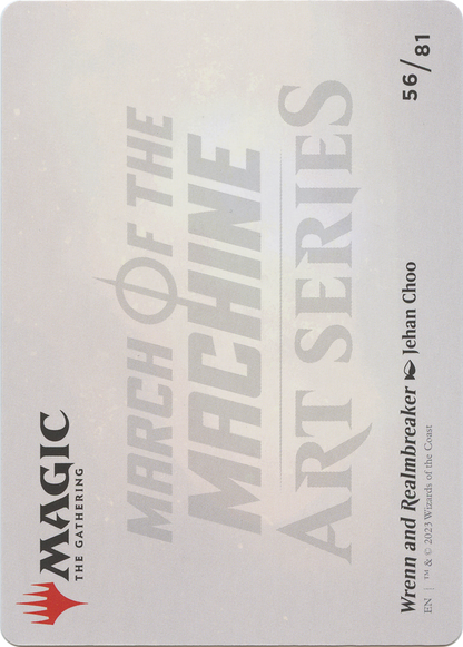 Wrenn and Realmbreaker // Wrenn and Realmbreaker (AMOM-056) - March of the Machine Art Series (Borderless) Foil