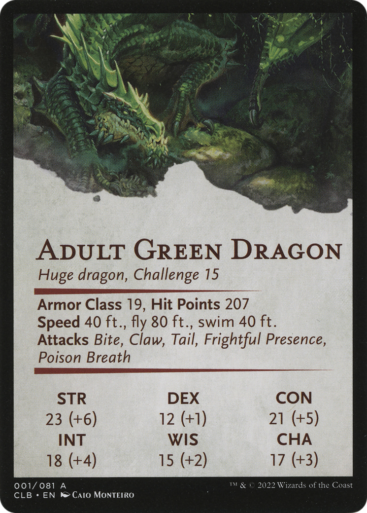 Lurking Green Dragon // Lurking Green Dragon (ACLB-001) - Battle for Baldur's Gate Art Series (Borderless)