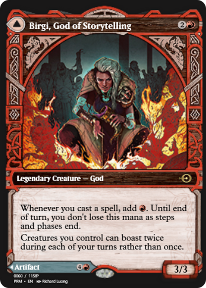 Birgi, God of Storytelling // Harnfel, Horn of Bounty (PRM-88320) - Magic Online Promos Foil