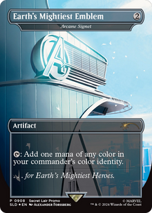 Arcane Signet (SLD-908) - Secret Lair Drop / Earth's Mightiest Emblem (Borderless) Foil