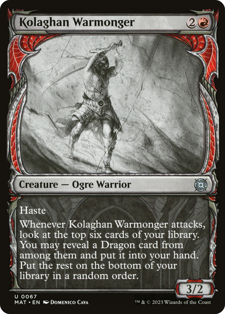 Kolaghan Warmonger (Showcase) (MAT-067) - March of the Machine: The Aftermath: (Showcase)
