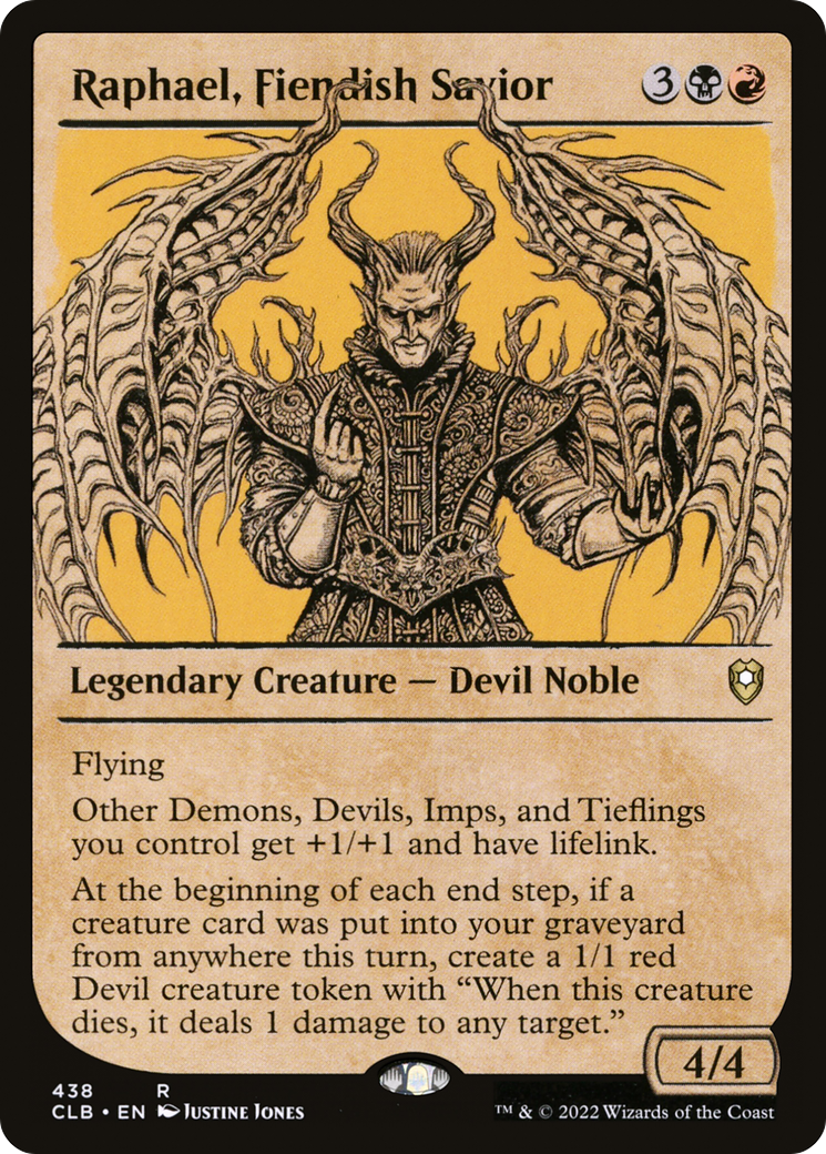 Raphael, Fiendish Savior (Showcase) (CLB-438) - Commander Legends: Battle for Baldur's Gate: (Showcase)