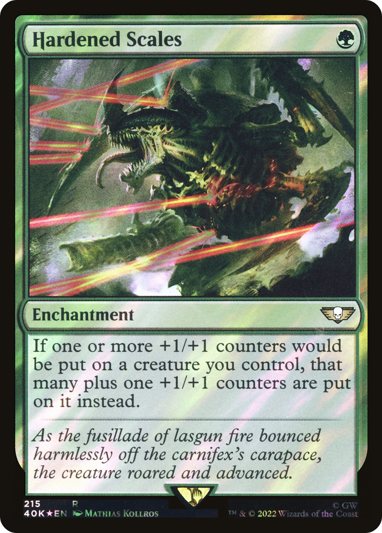 Hardened Scales (Surge Foil) (40K-215★) - Warhammer 40,000 Commander Foil