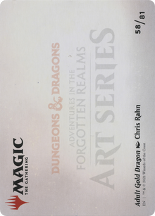 Adult Gold Dragon // Adult Gold Dragon (AAFR-058) - Adventures in the Forgotten Realms Art Series (Borderless)