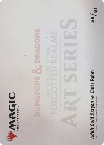 Adult Gold Dragon // Adult Gold Dragon (AAFR-058) - Adventures in the Forgotten Realms Art Series (Borderless)