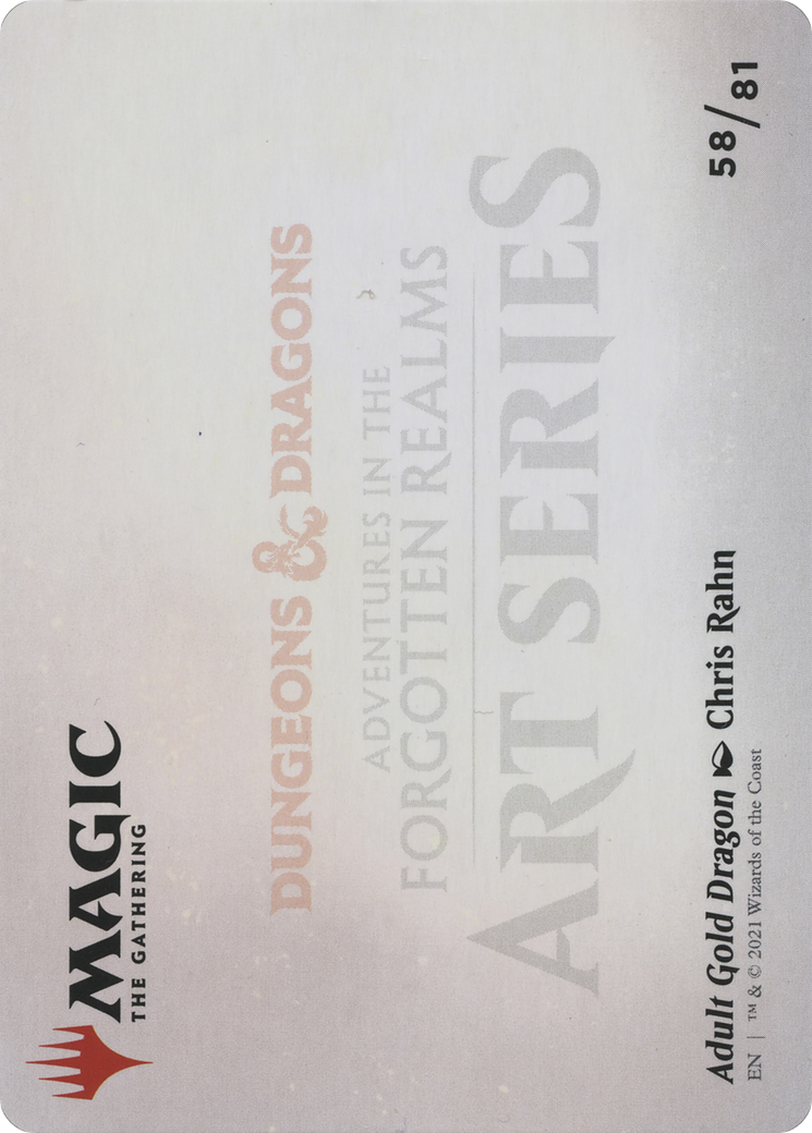 Adult Gold Dragon // Adult Gold Dragon (AAFR-058) - Adventures in the Forgotten Realms Art Series (Borderless) Foil