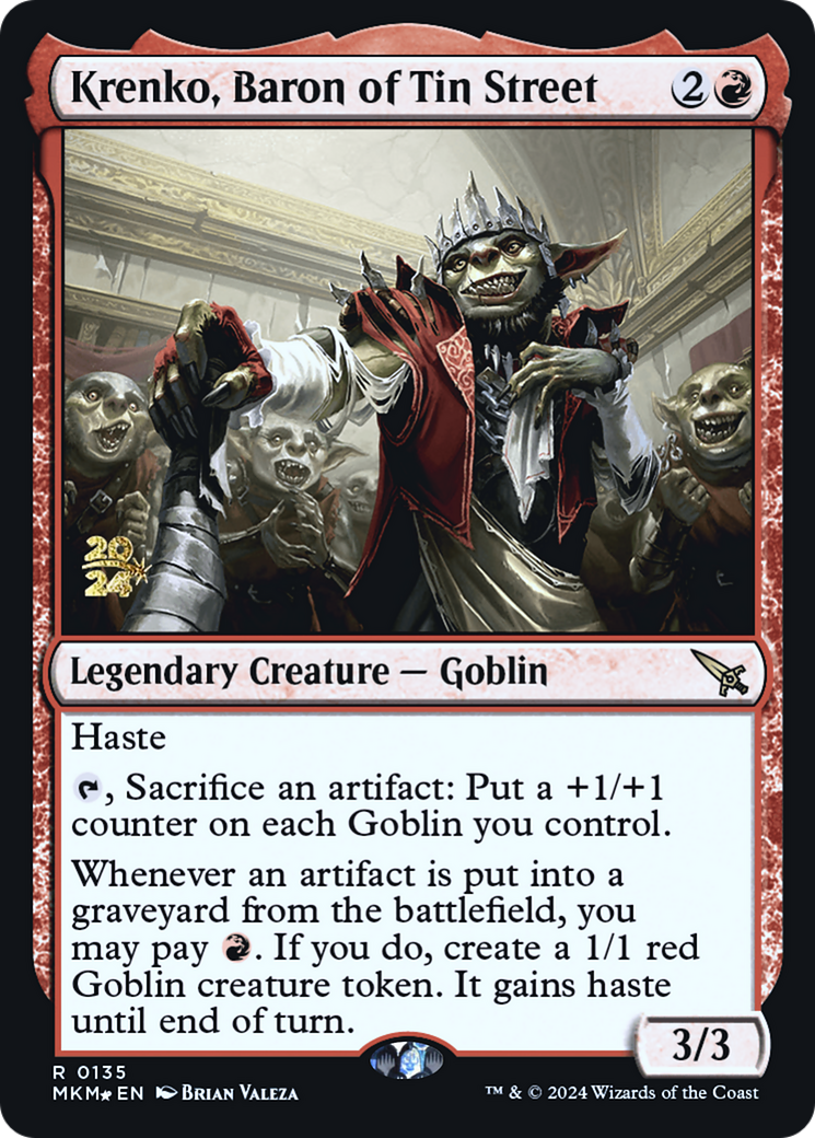 Krenko, Baron of Tin Street (PRE-135S) - Murders at Karlov Manor Promos Foil
