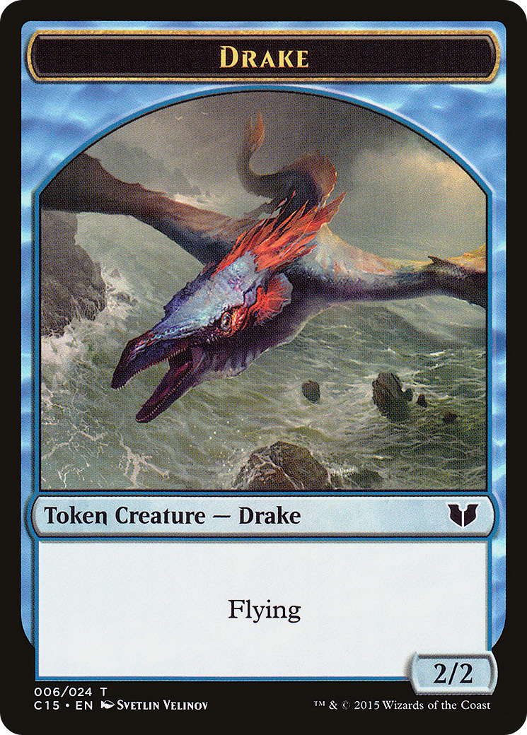 Drake // Elemental (020) Double-Sided Token (C15-006) - Commander 2015 Tokens